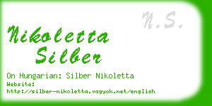 nikoletta silber business card